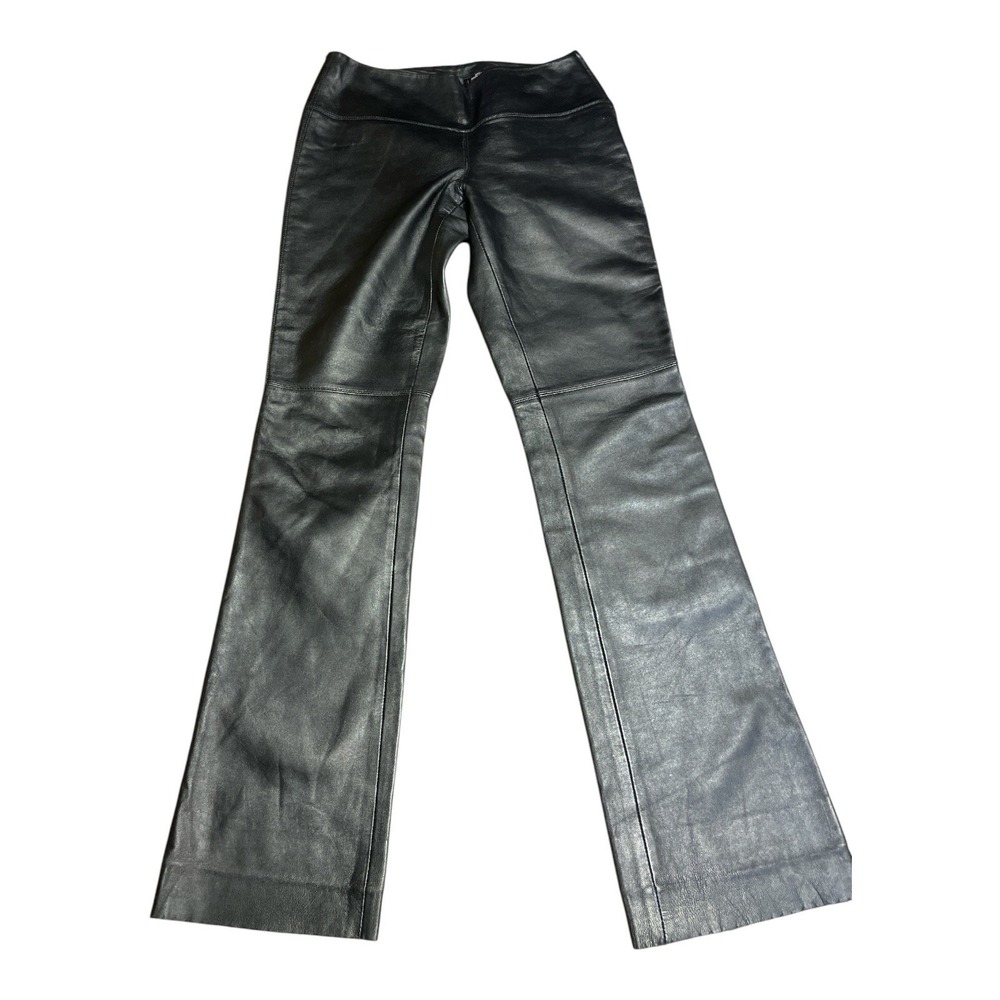 Vintage Express Genuine Leather Pants Y2K / 90s straight leg size 1/2 30/32"